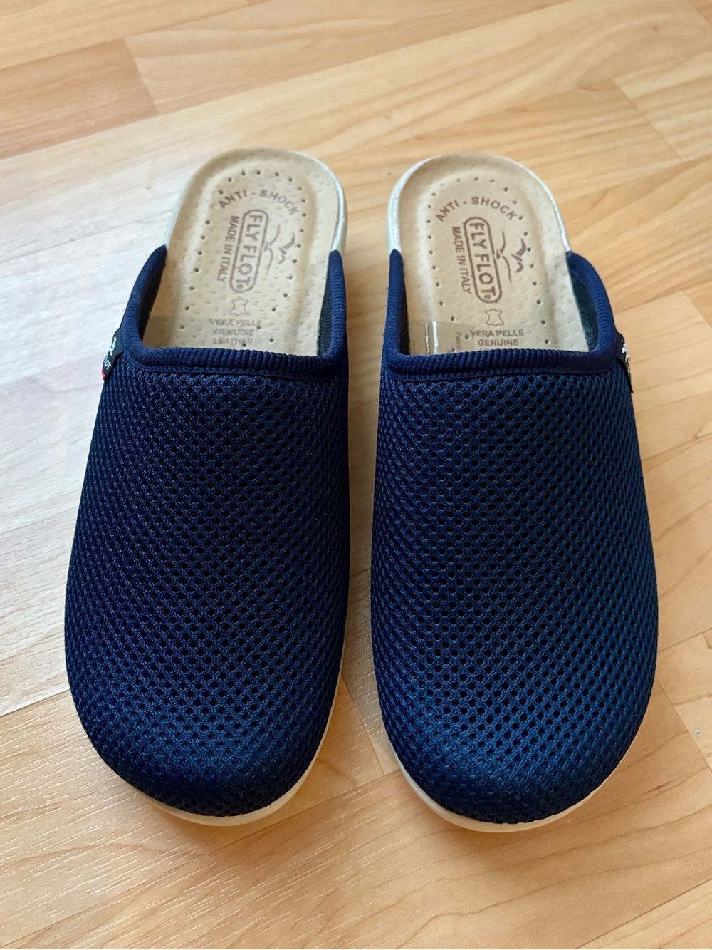 Fly Flot Women’s Italian Navy Slip-On Clog 7.5